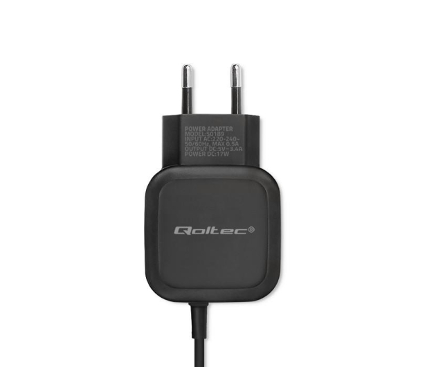 Qoltec Ładowarka Sieciowa 3,4 A 17W + microUSB - 385370 - zdjęcie 3